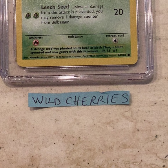 Bulbasaur 4th Print 44/102 Pokemon 1999 - 2000 Base Set CGC 9 TCG #44 - Picture 5 of 9